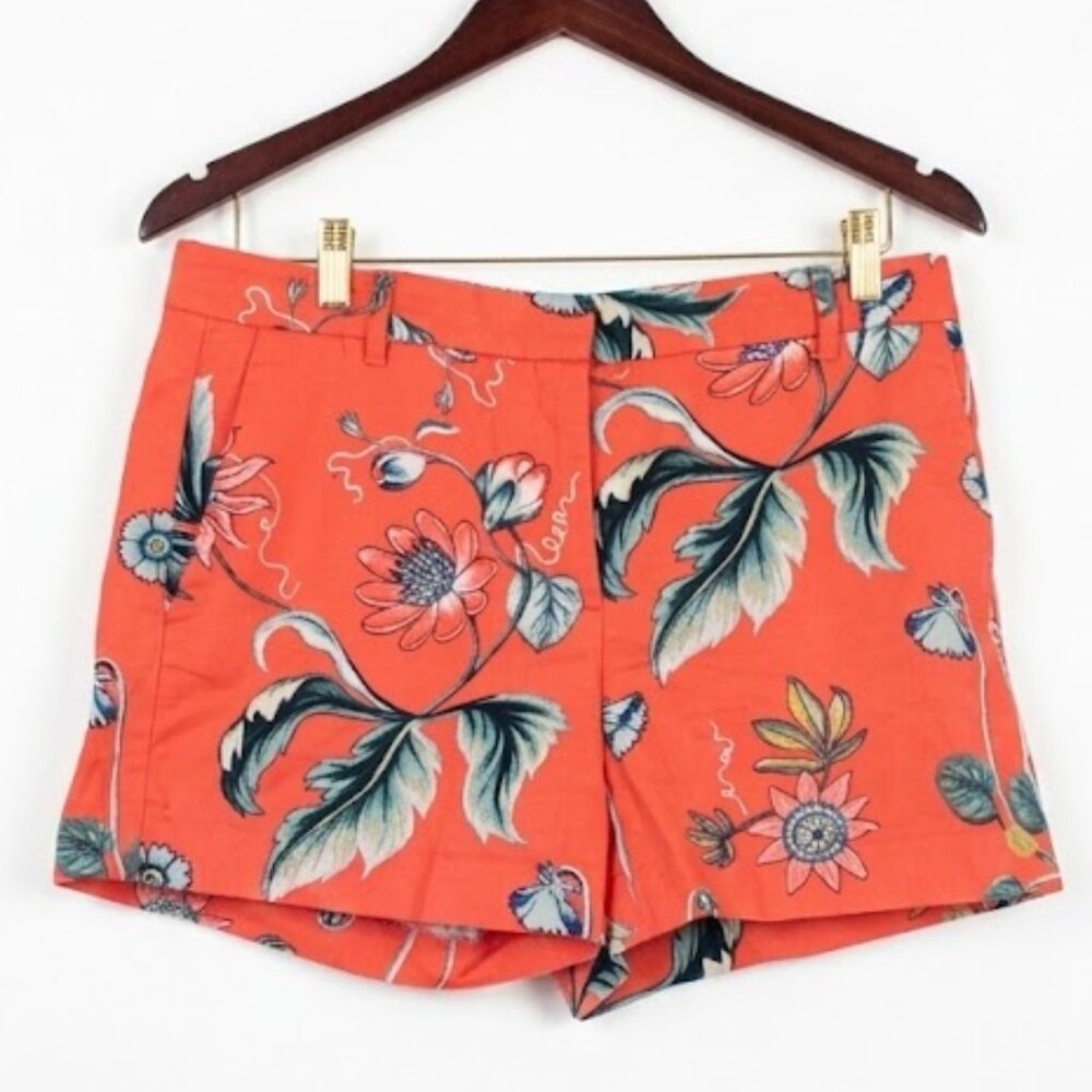 Ann Taylor Devin Fit Floral Chino Shorts size 6